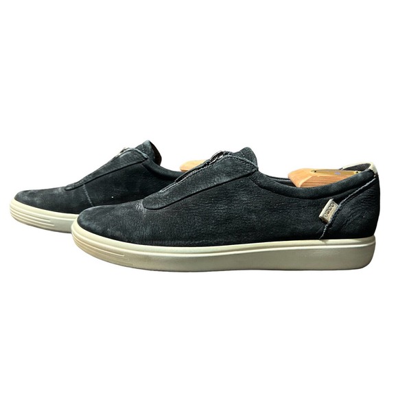 Ecco Women Soft 7 Zip Slip‎ On Blue Low Top Size 10 - Picture 1 of 7